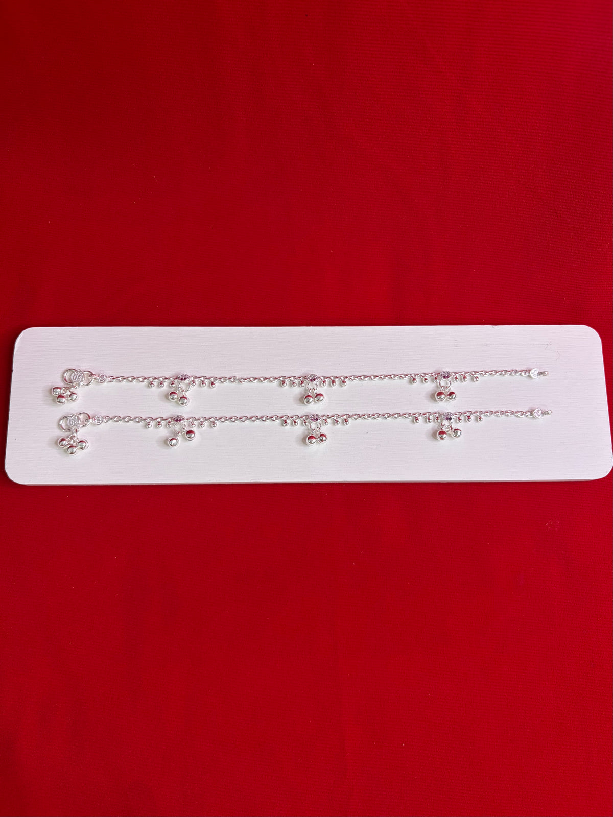 Pure Silver Anklets (9 inch) (KA93)