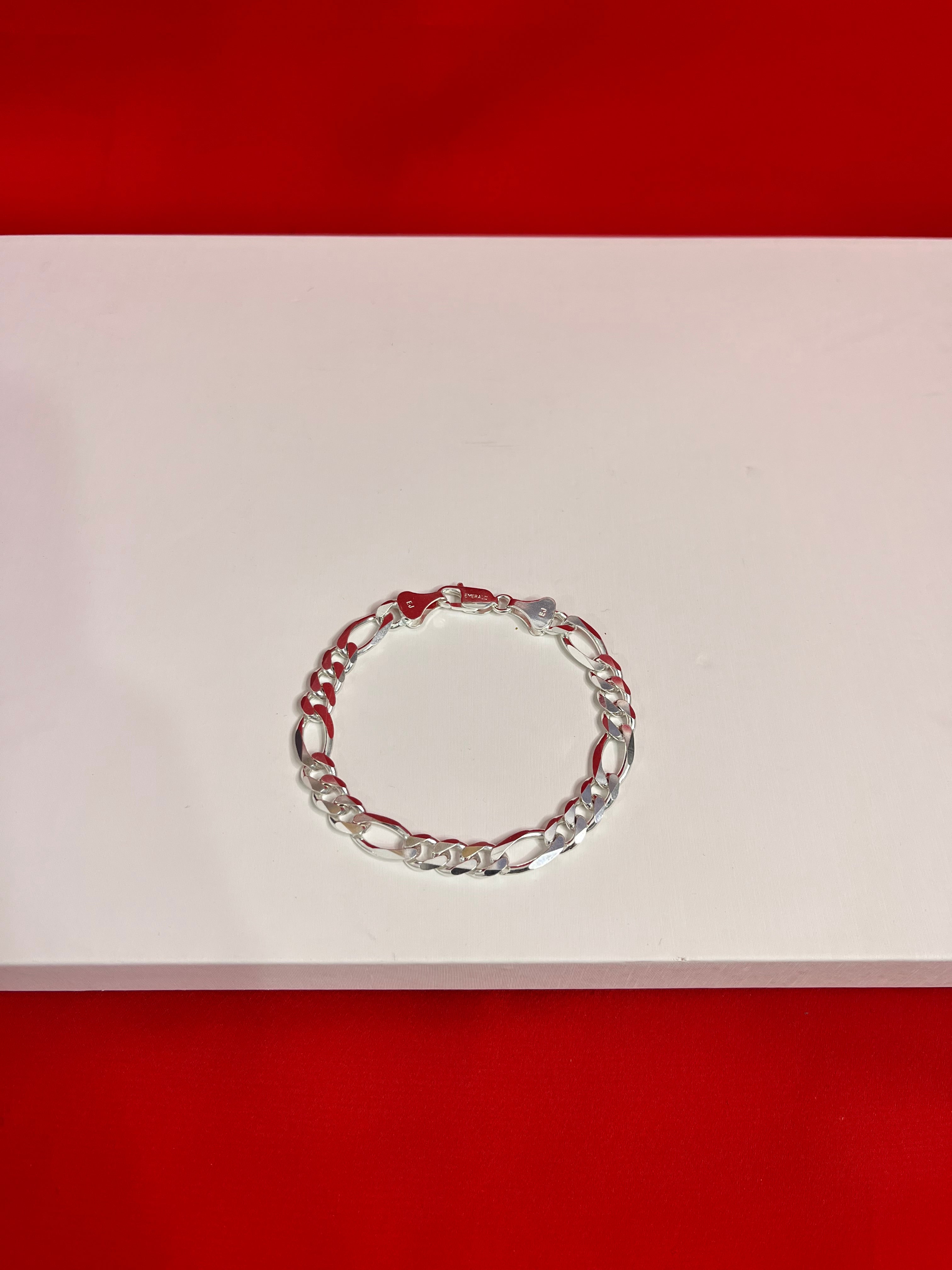 Men Pure Silver Cuban Bracelet Mb20