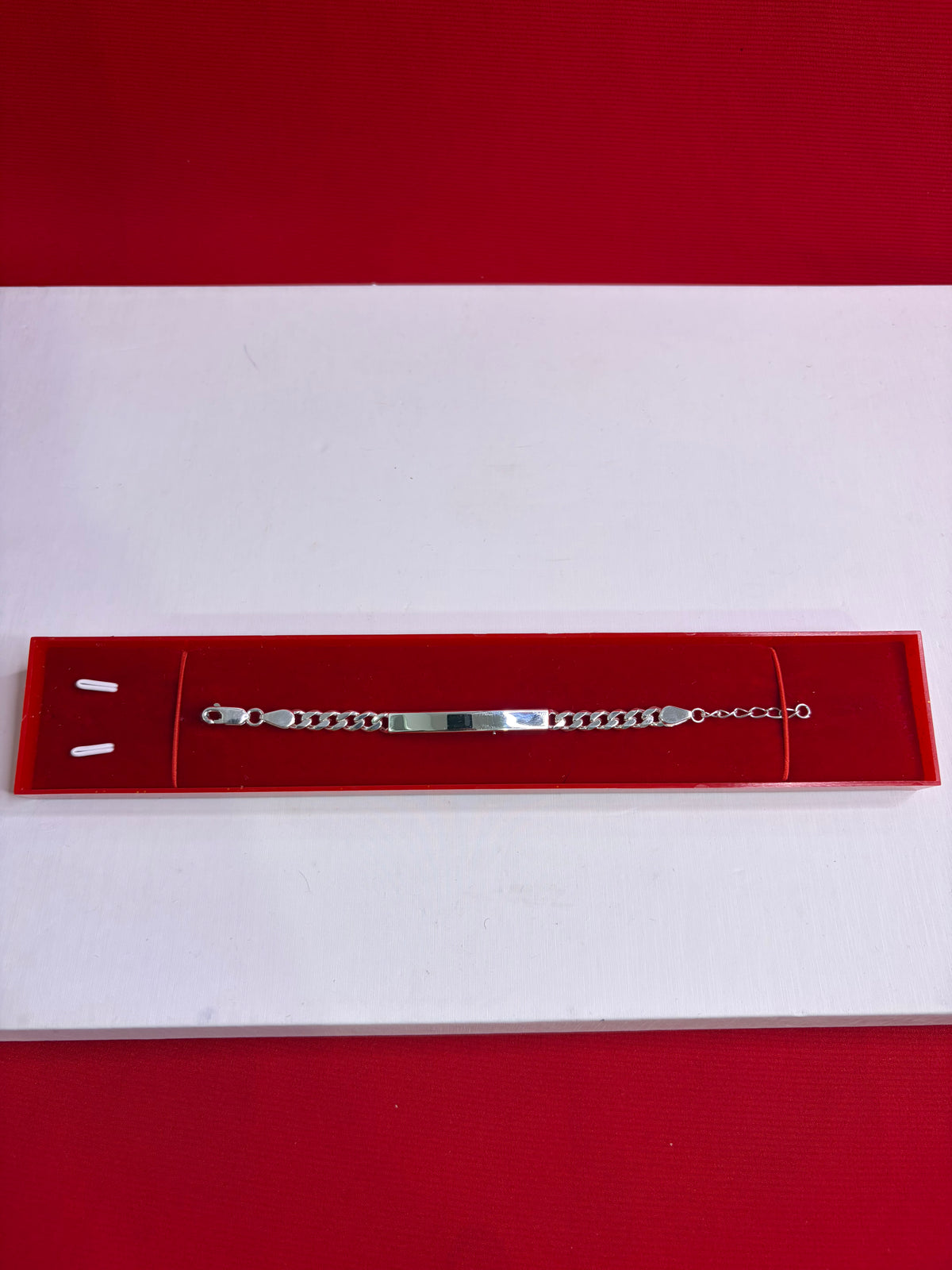Pure Silver Rakhi Name Engraving Bracelet (KNB6)