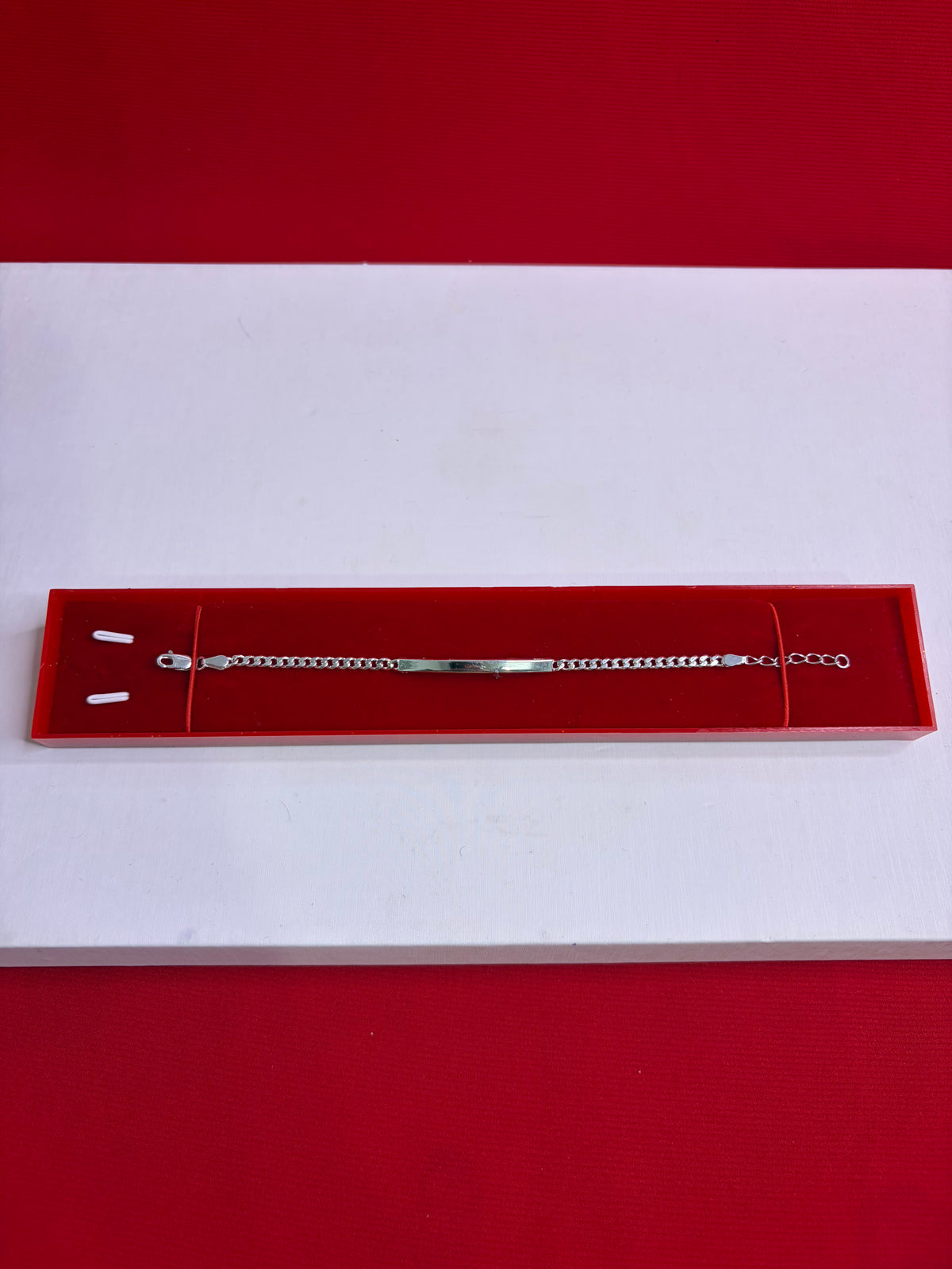 Pure Silver Rakhi Name Engraving Bracelet (KNB4)