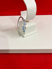 Fancy Pure Italian Silver Bangle 2.25