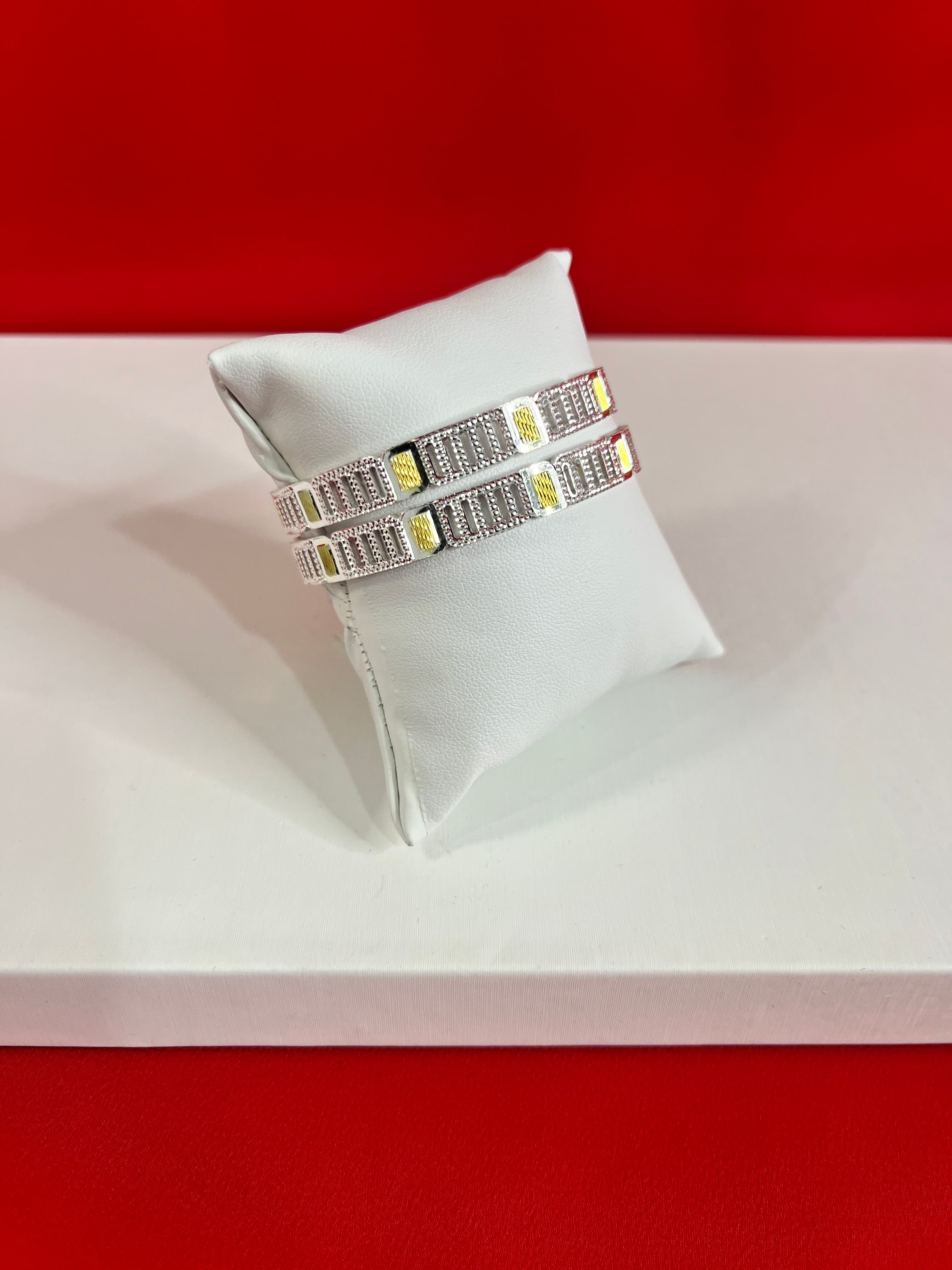 Pure Silver Bangle Pair 2.3