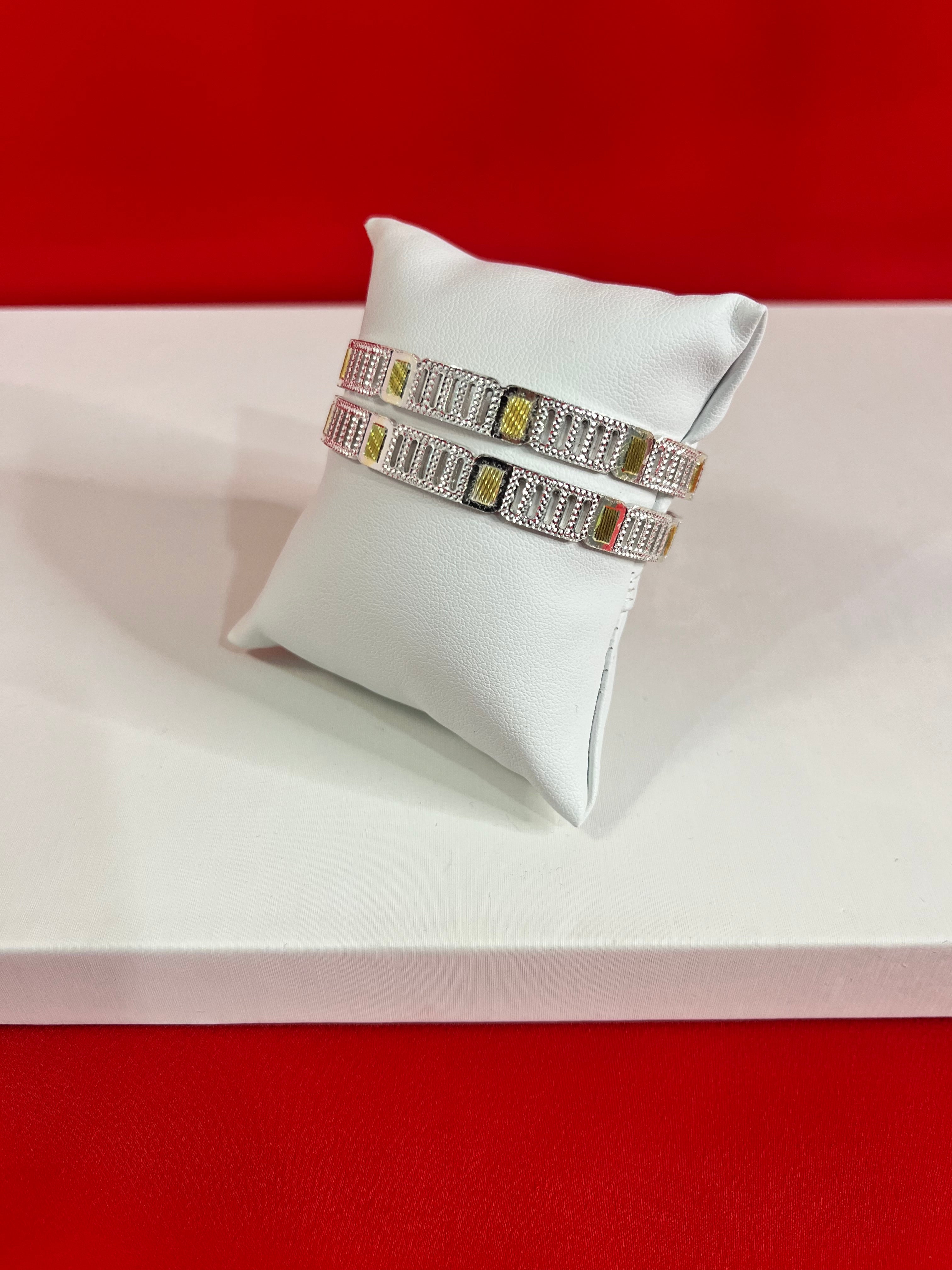 Pure Silver Bangle Pair 2.3