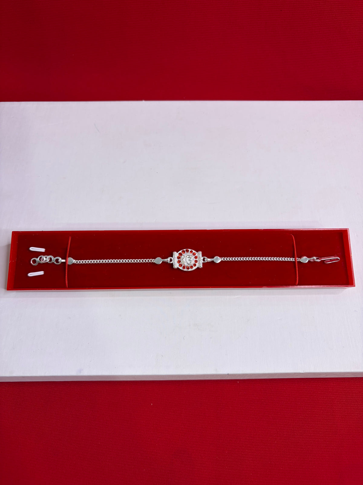 Pure Silver Rakhi Bracelet 7.0-8.5”(SR43)
