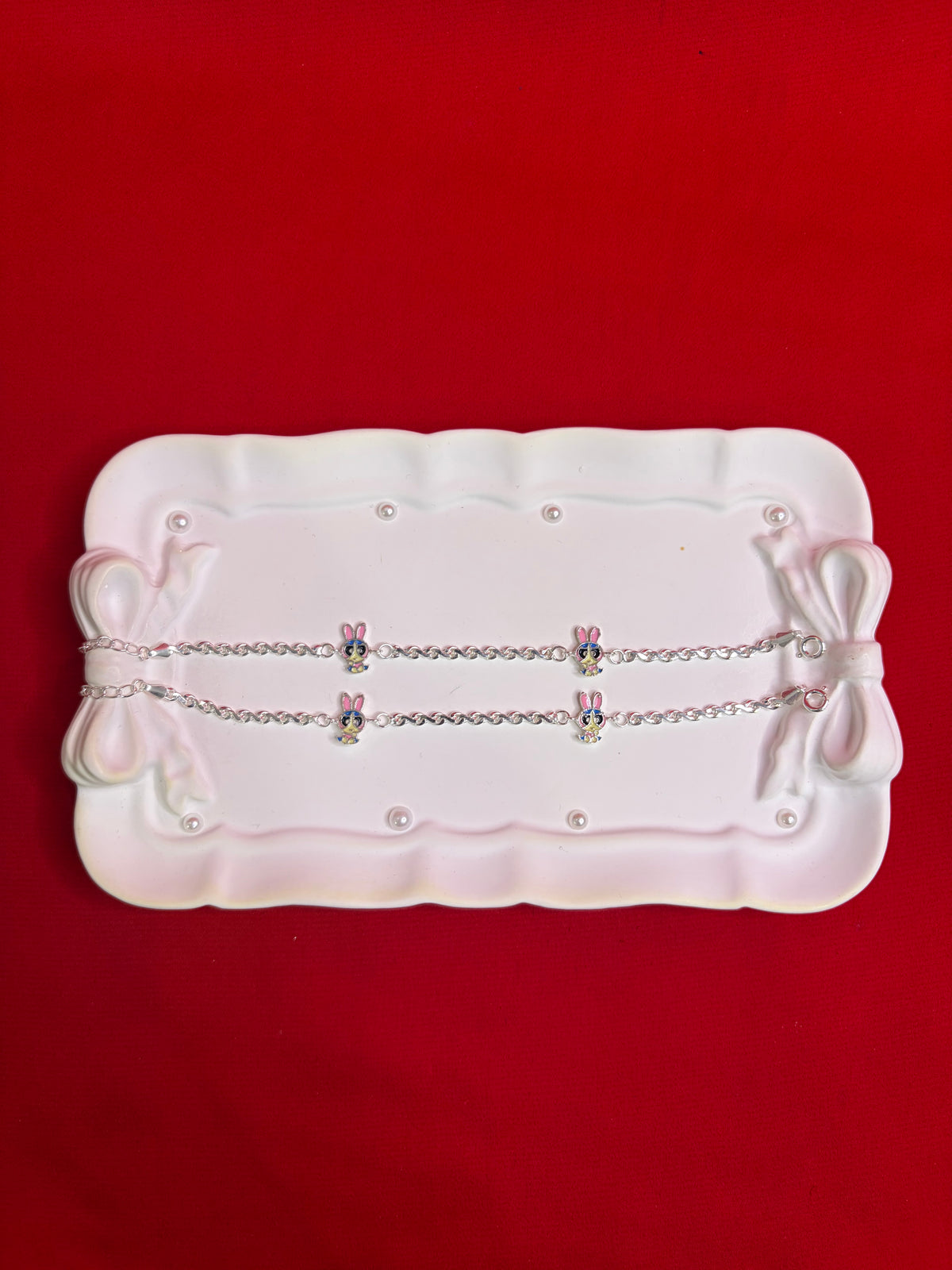 Pure Silver Kids Anklets 6.5-7.5 (KA73)