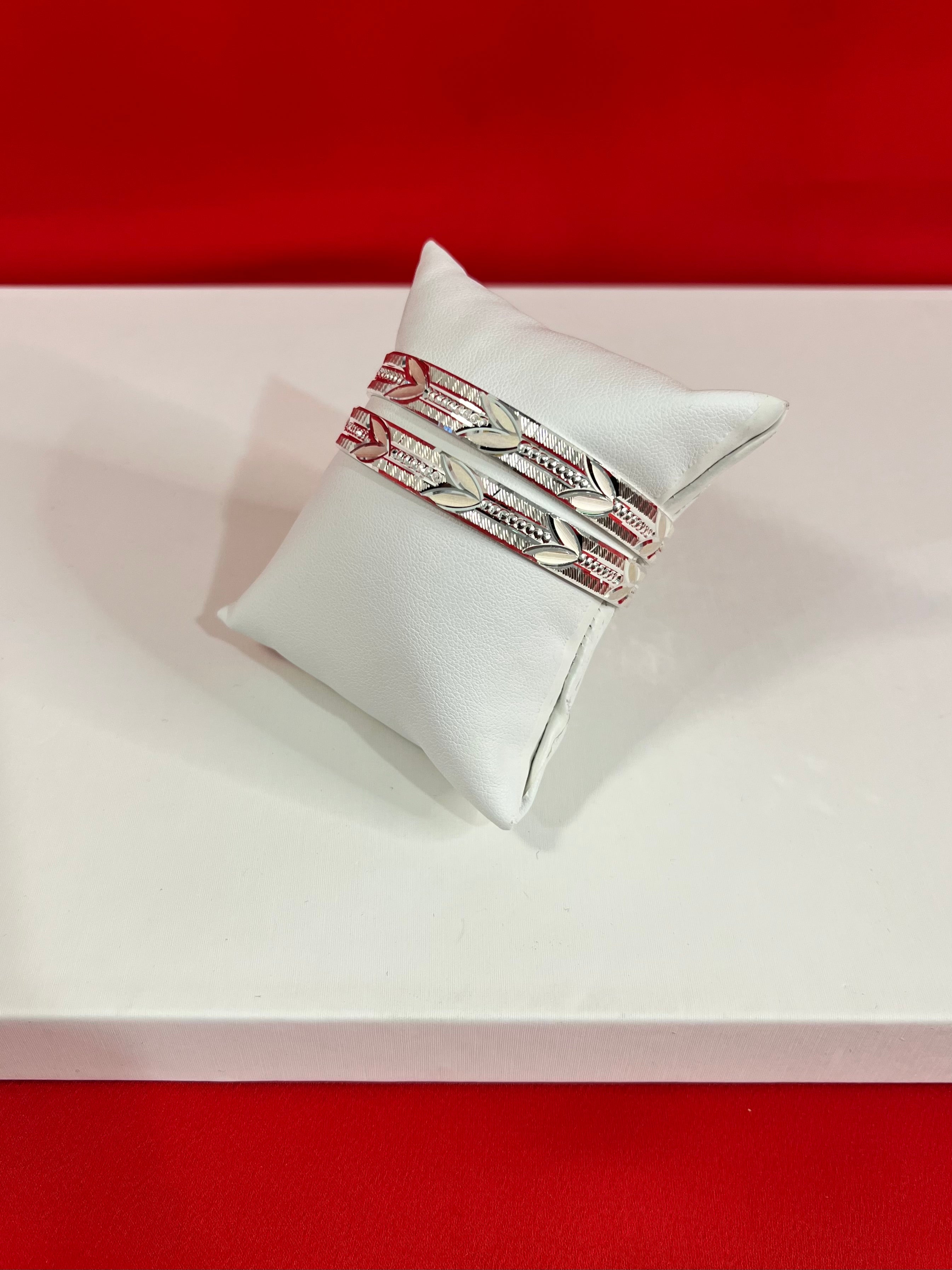 Pure Silver Bangle Pair 2.2