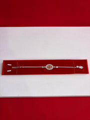 Pure Silver Rakhi Bracelet 7.0-7.5”(SR47)