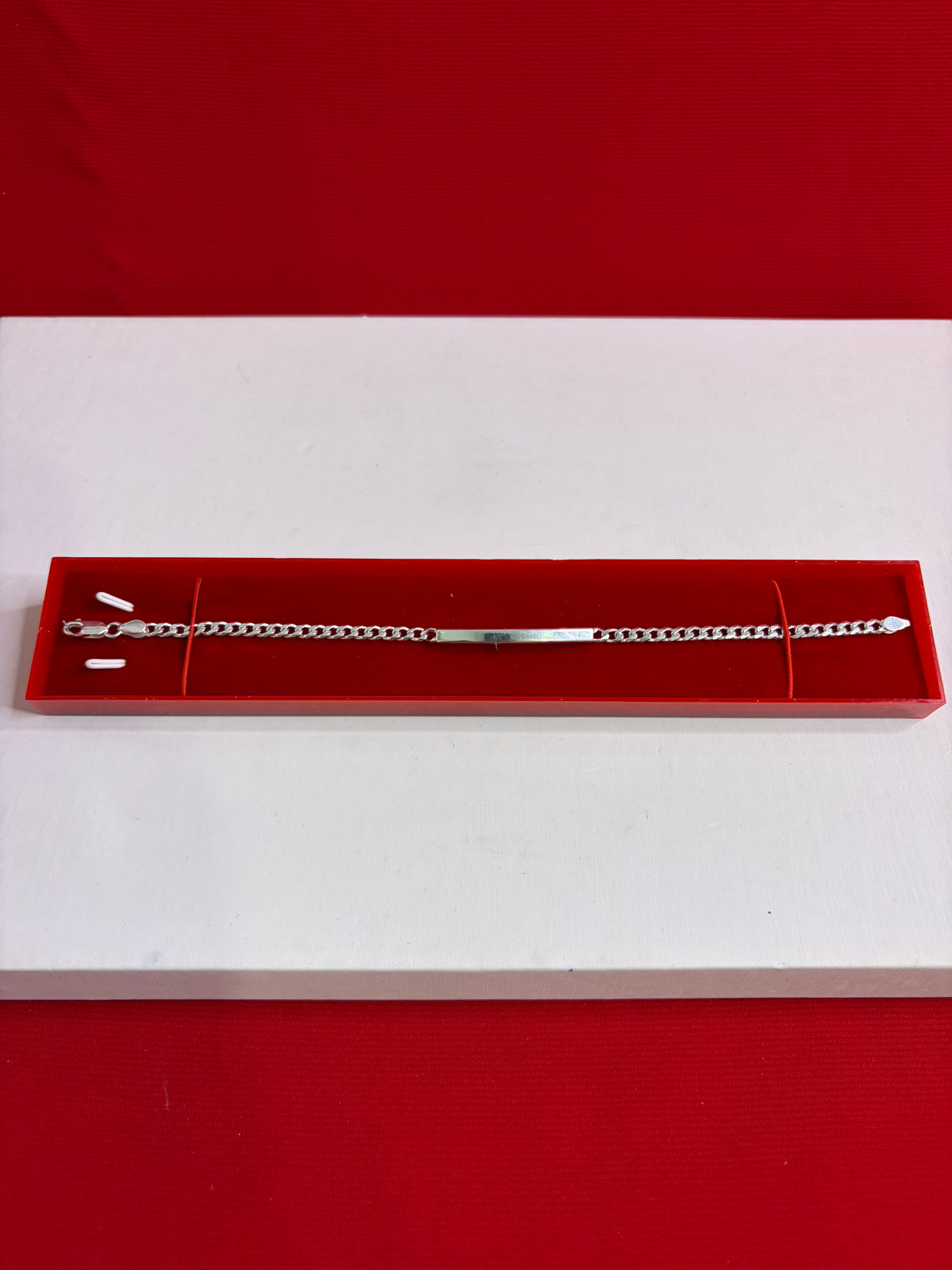 Pure Silver Rakhi Name Engraving Bracelet (NB23)