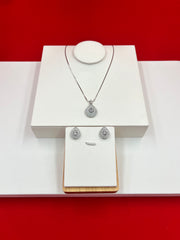 Moonstone Drop Glow Pendant Set