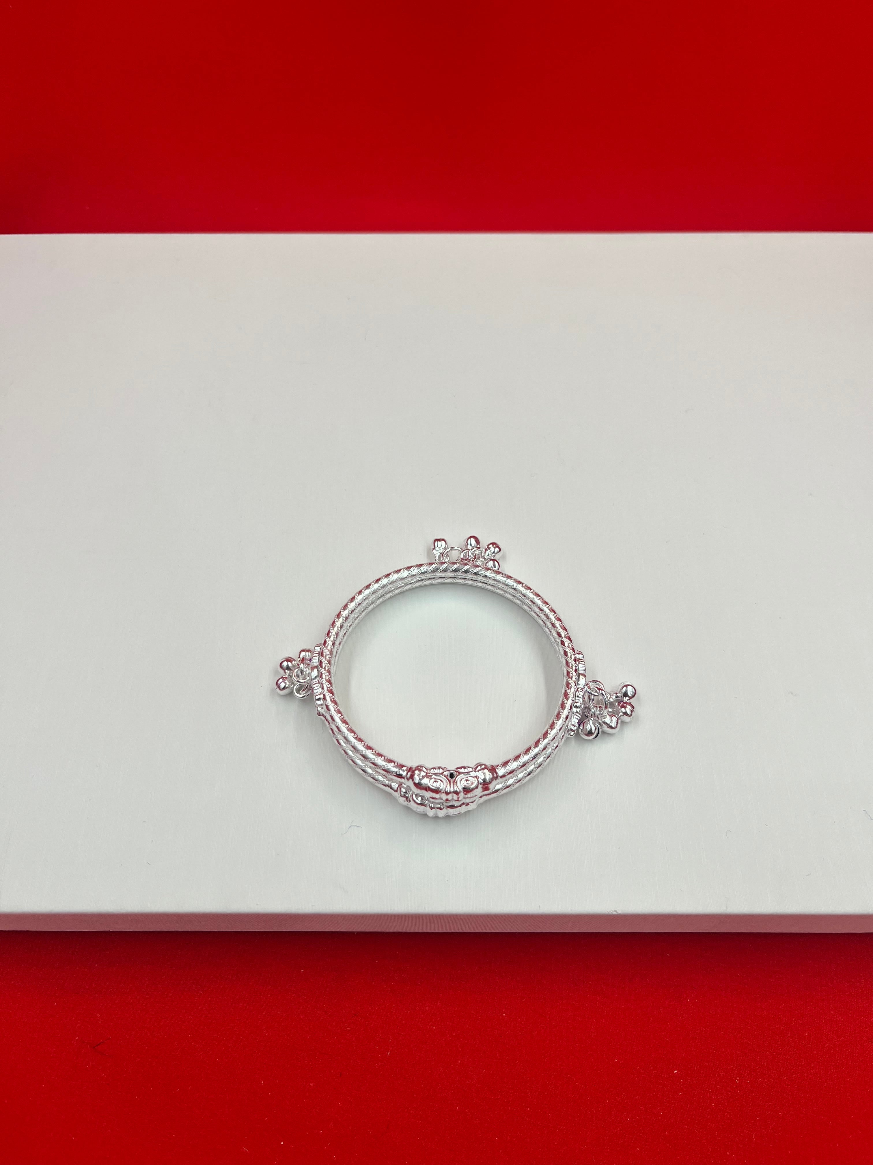 Pure Silver Ghungro Bangle pair 2.2