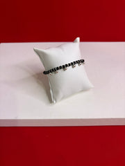 Black Beads Bracelet (7.5-8.5Inches) (Najariye) (WB119)