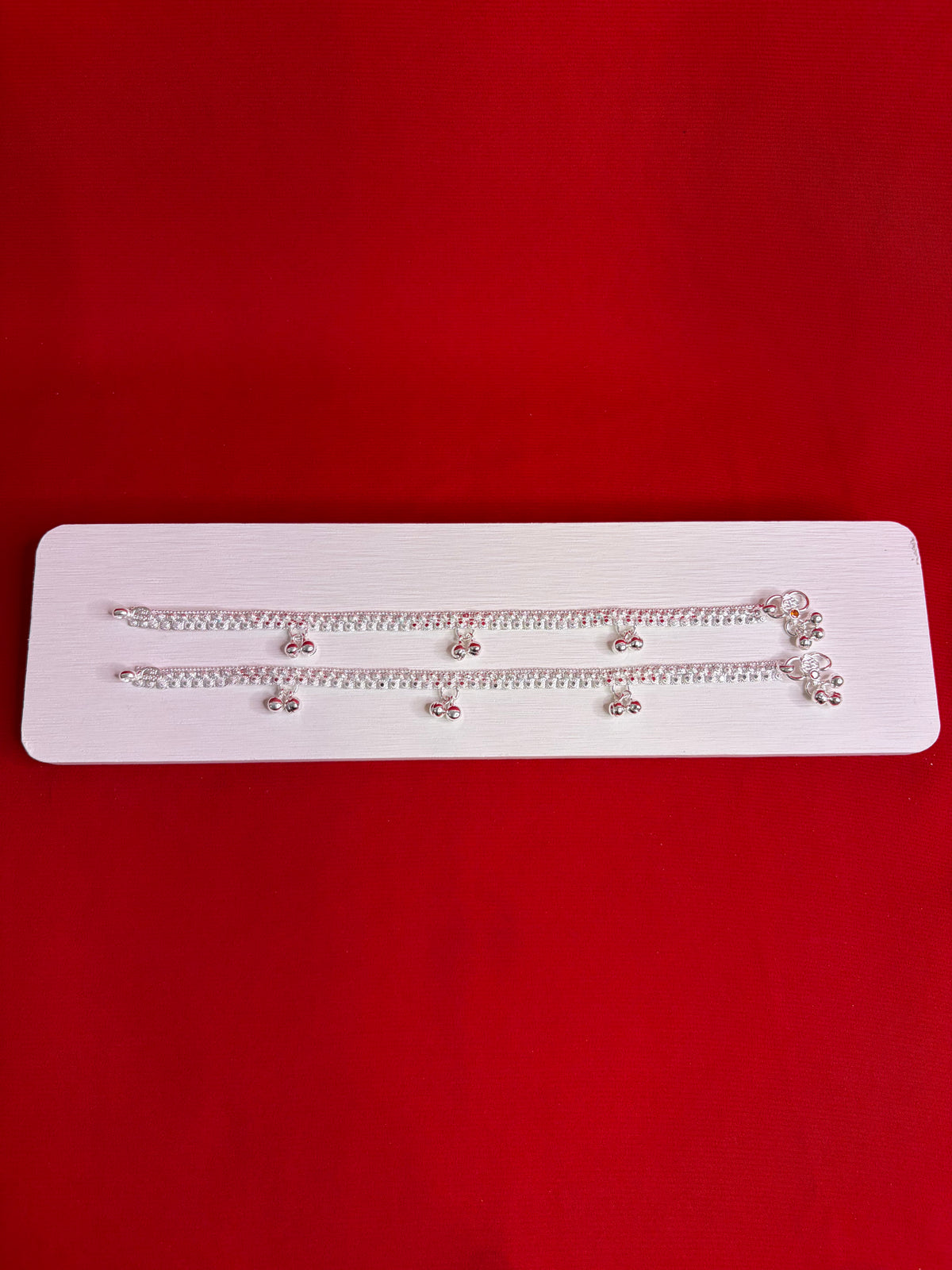 Pure Silver Anklets (9 Inch) (KA128)