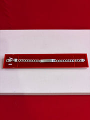 Pure Silver Rakhi Name Engraving Bracelet (NB33)