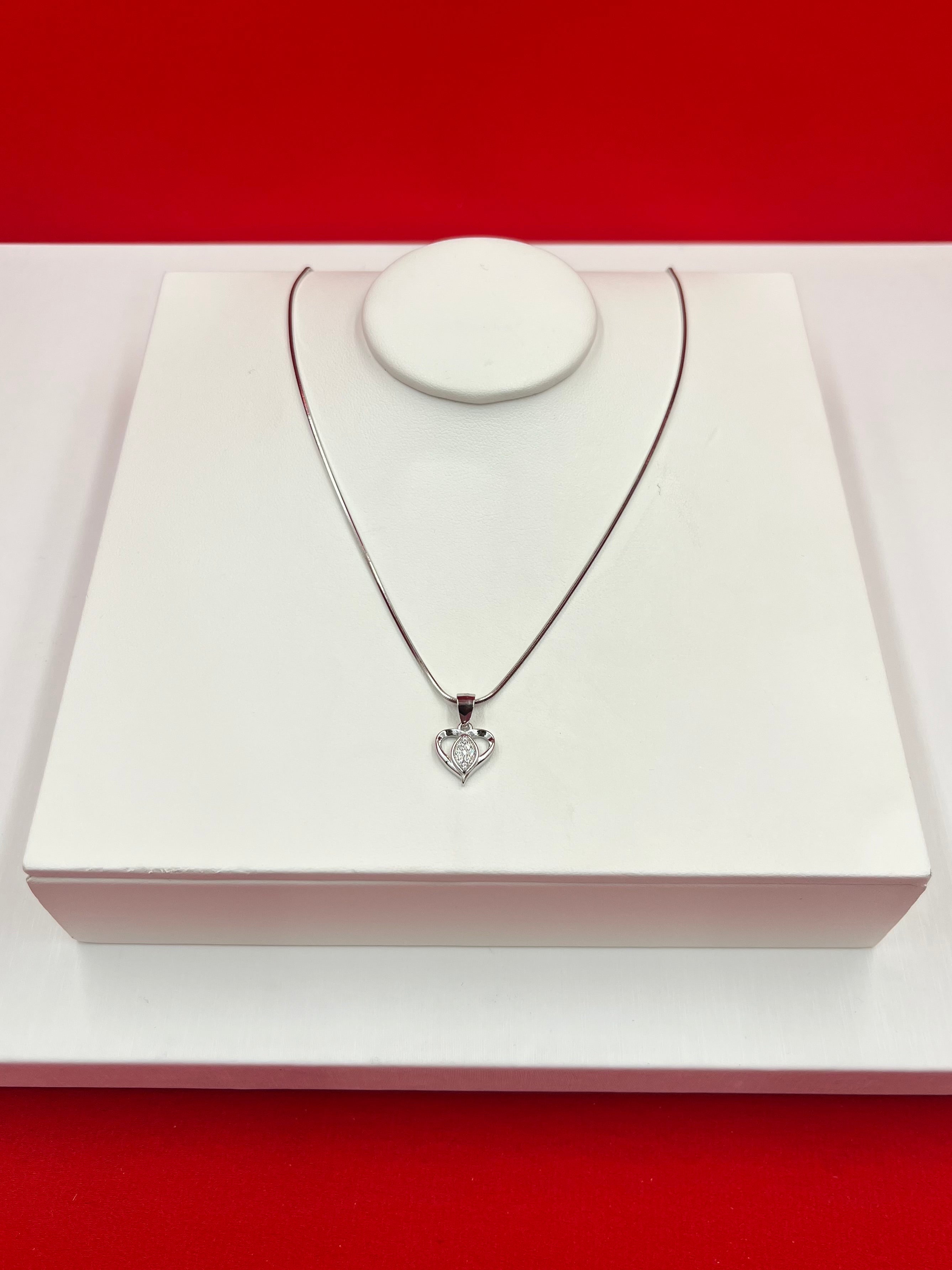 Heart Silver Pendant Necklace