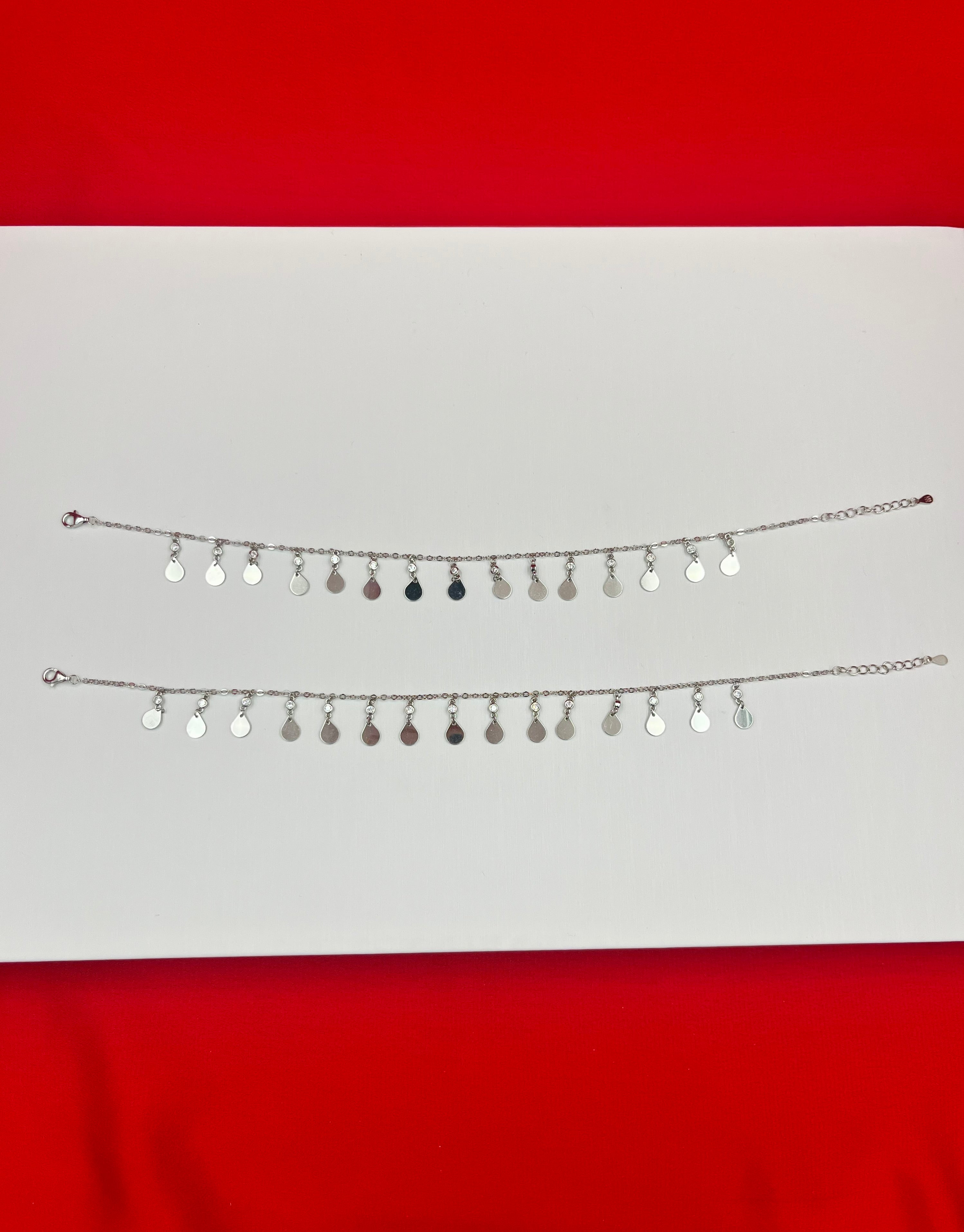 Italian Silver Anklets