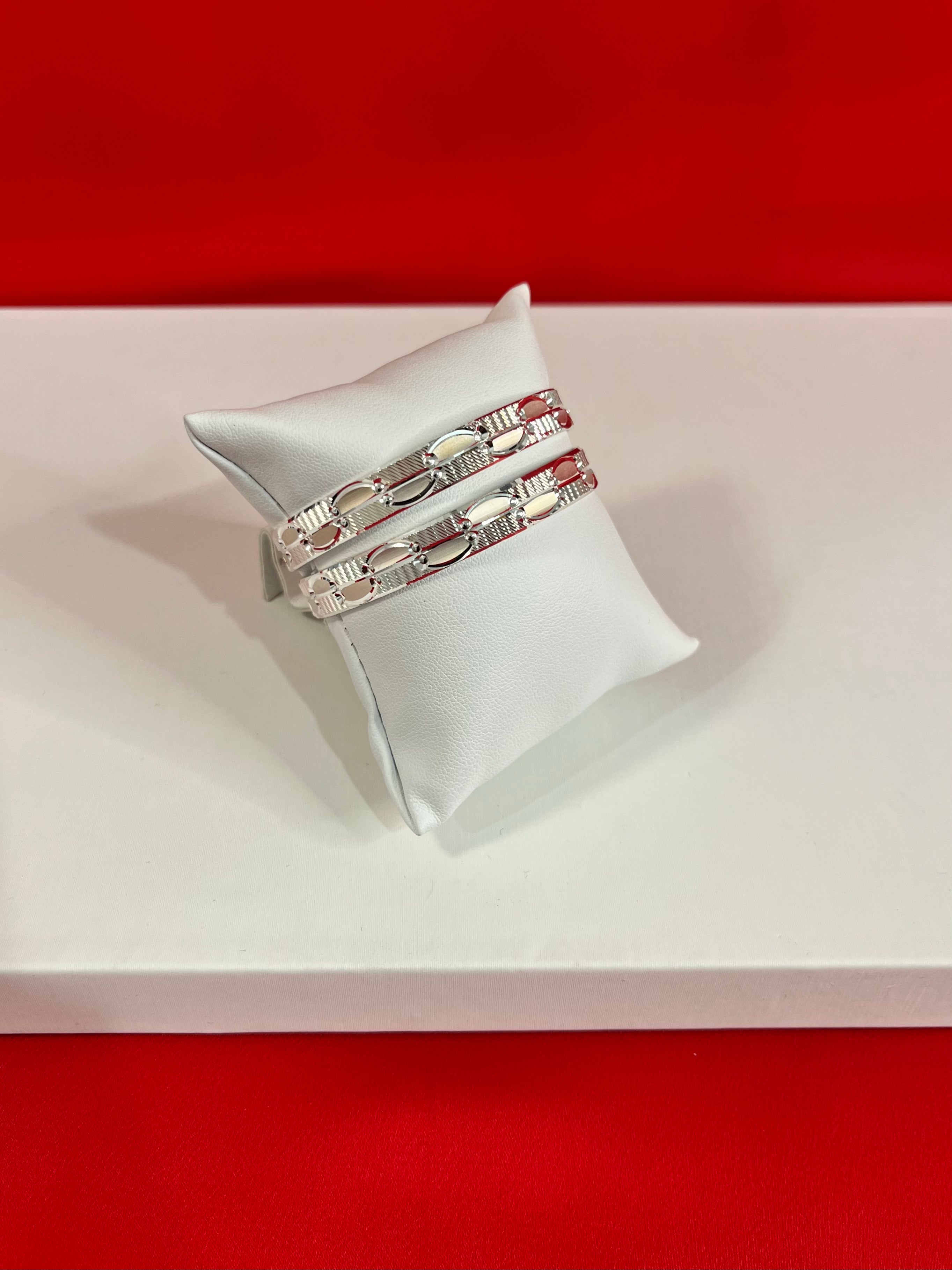 Pure Silver Bangle Pair 2.2