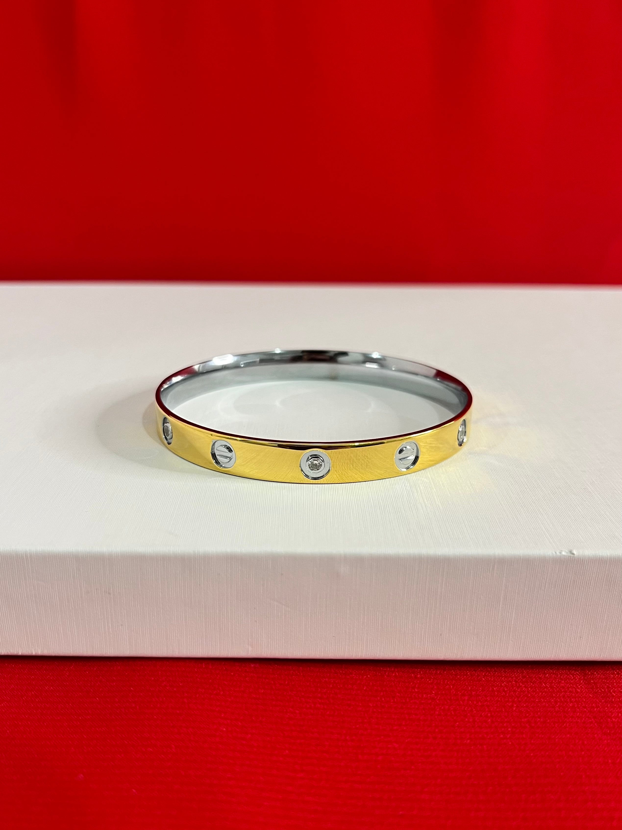 Cartier Gold Plated Pure Silver Bangle 2.5