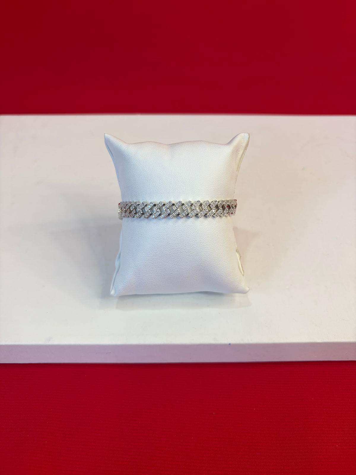 Men Silver Icedout Bracelet (MB131)