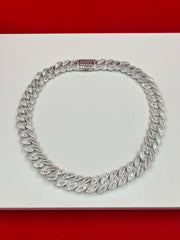 Iced-out Pure silver Chain