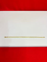 Pure Silver Gold Plated Bracelet (7.5 inch) Mb67