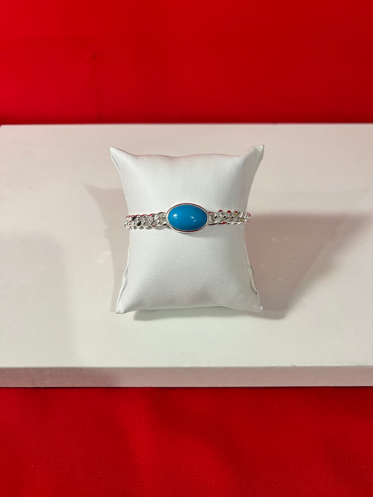 Men Pure Silver Feroza Bracelet (MB44)