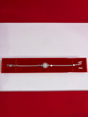 Pure Silver Rakhi Bracelet 7-8” (SR24)
