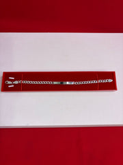 Pure Silver Rakhi Name Engraving Bracelet (NB2)