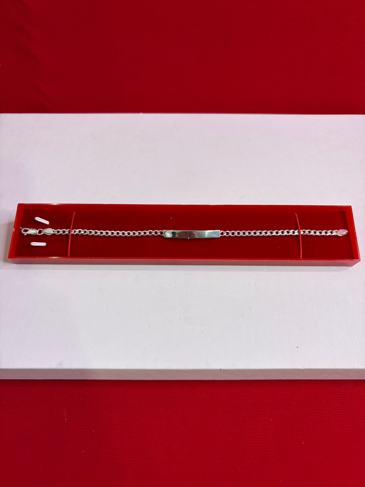 Pure Silver Rakhi Name Engraving Bracelet (NB24)