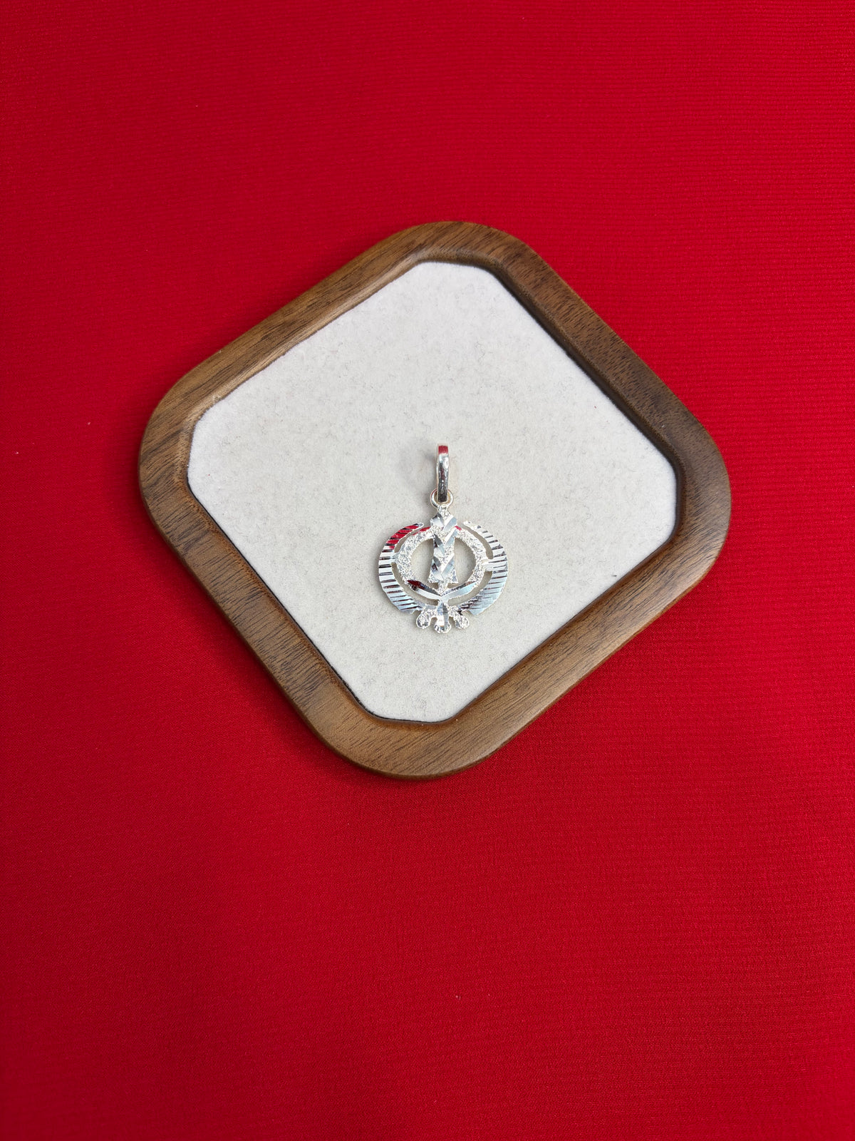 Pure Silver Khanda Pendant (SP91)