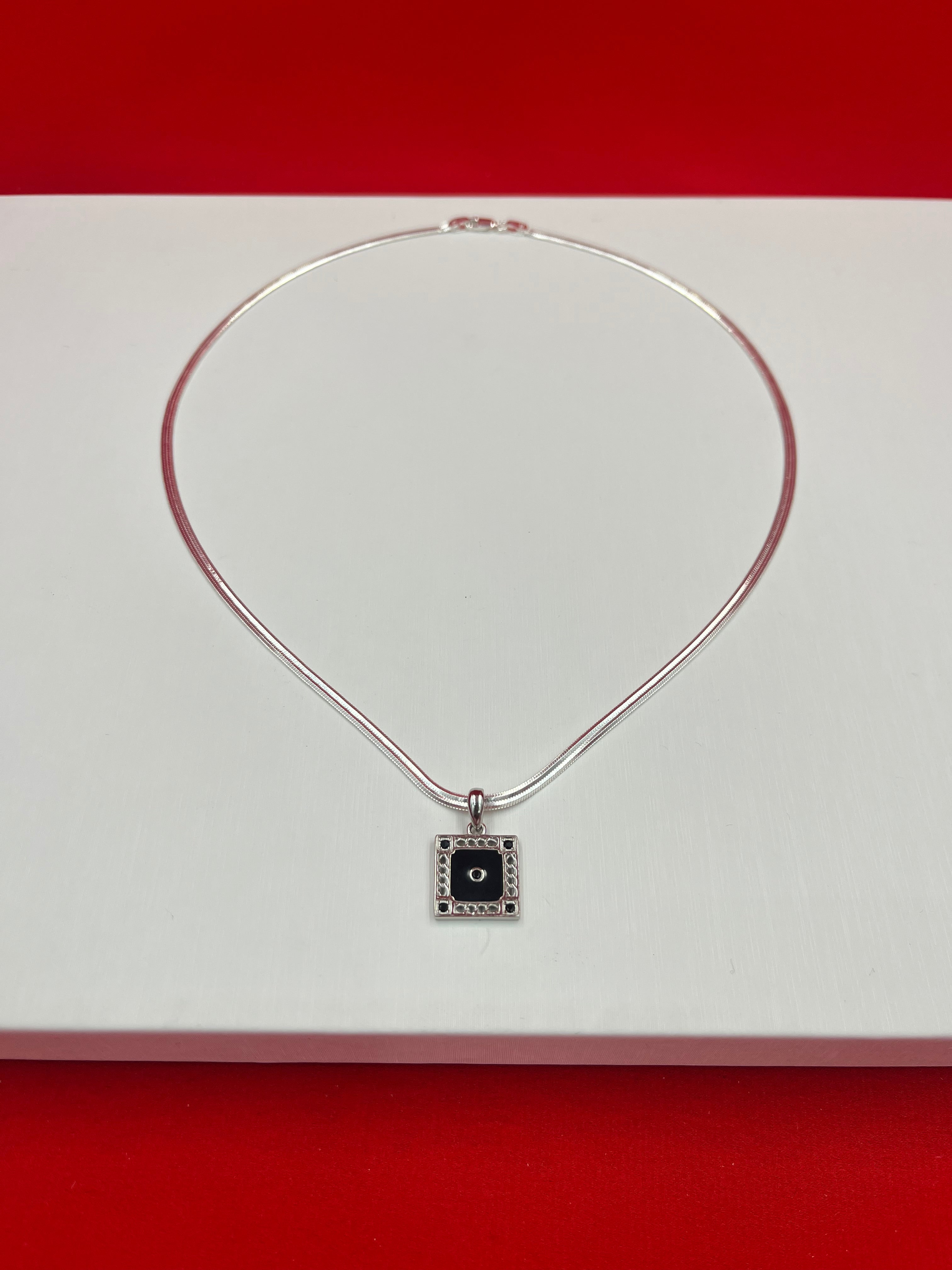 Royal Square Silver Pendant