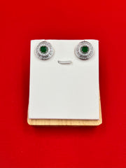 Emerald Halo Radiance Earrings