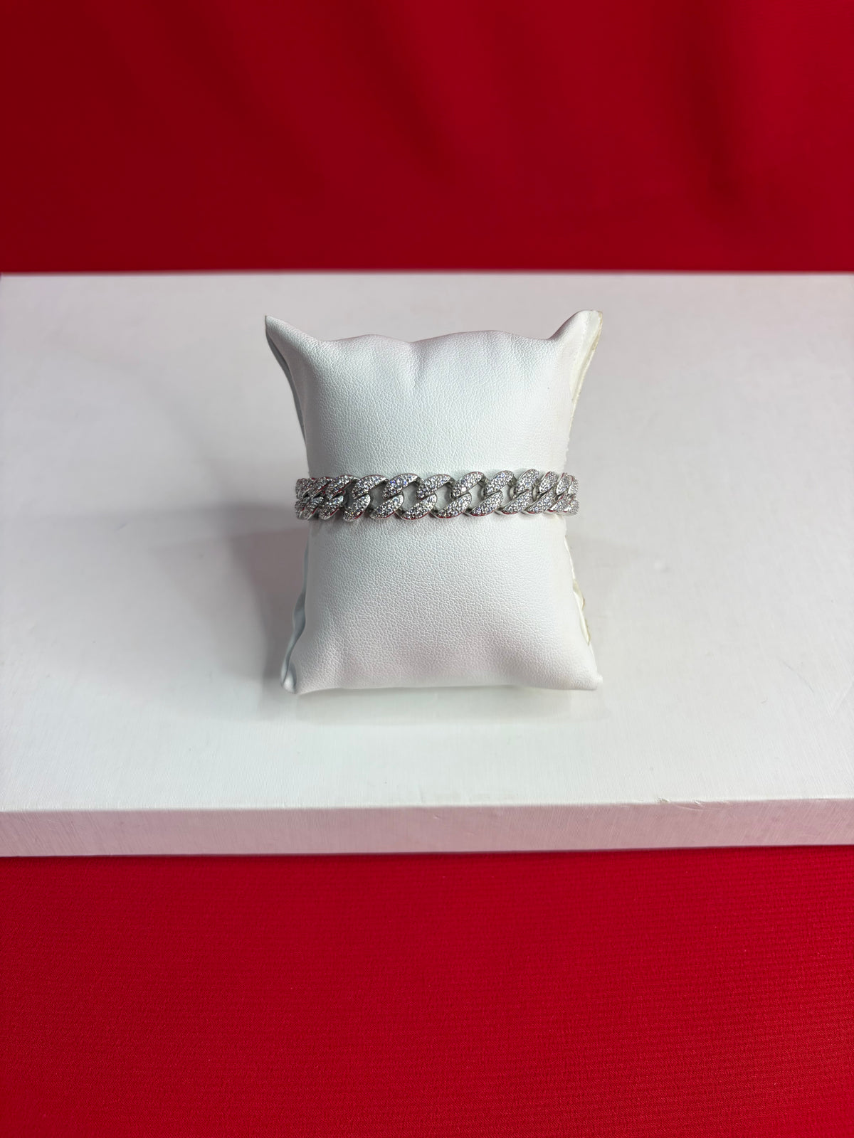 Men Silver Icedout Bracelet (MB160)