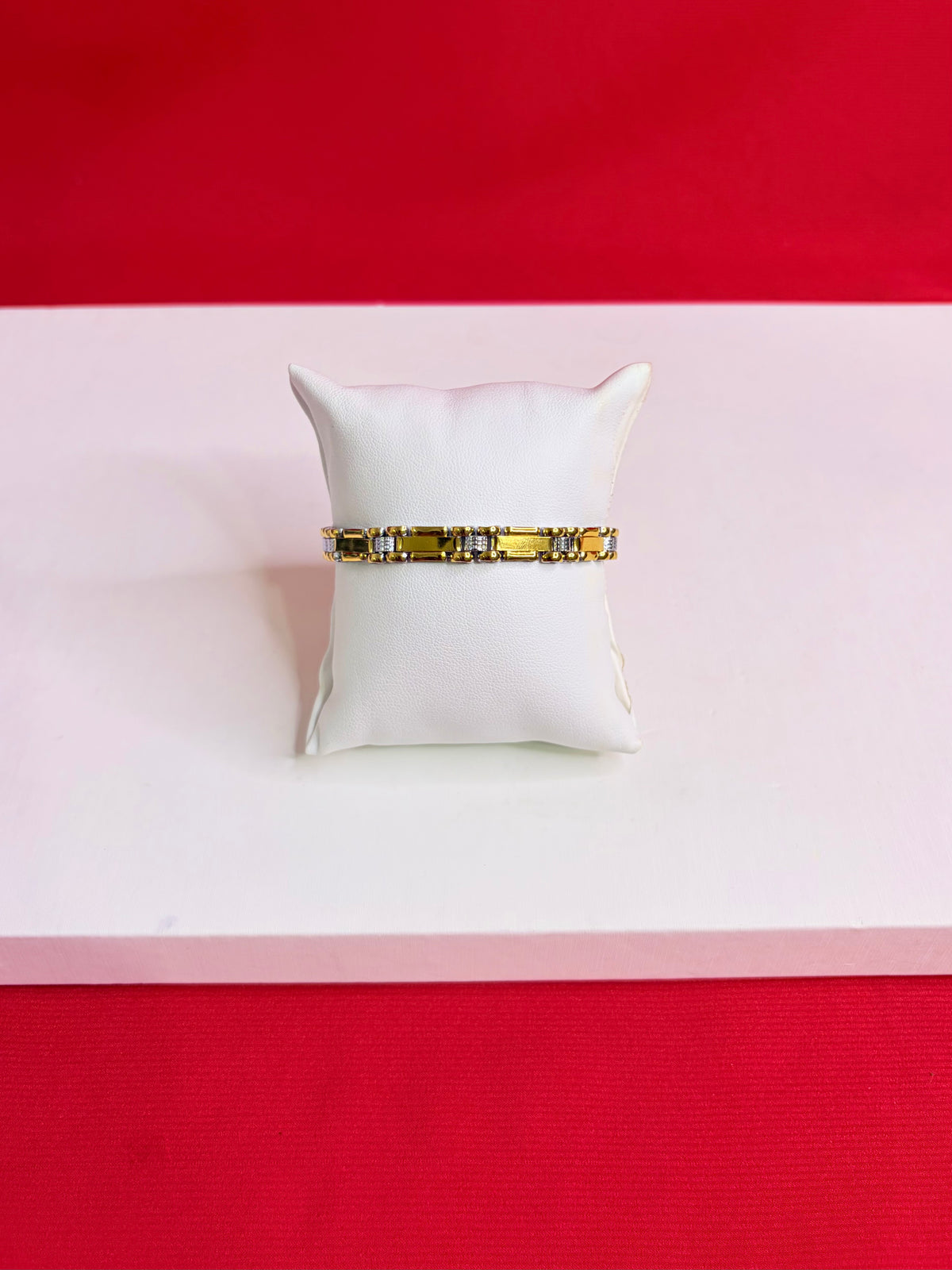 Men Pure Silver Two-Tone Bracelet (MB81)