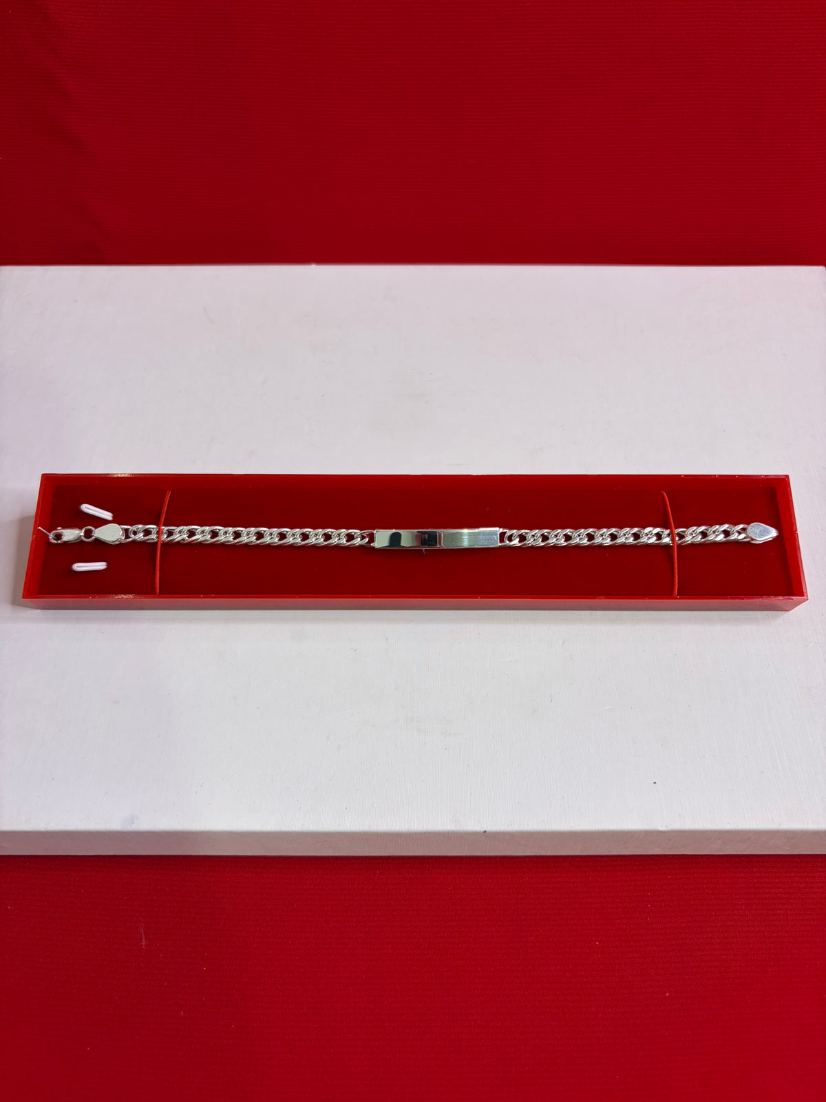 Pure Silver Rakhi Name Engraving Bracelet (NB27)