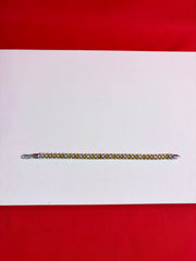 Men Pure Silver Two-Tone Bracelet (MB80)