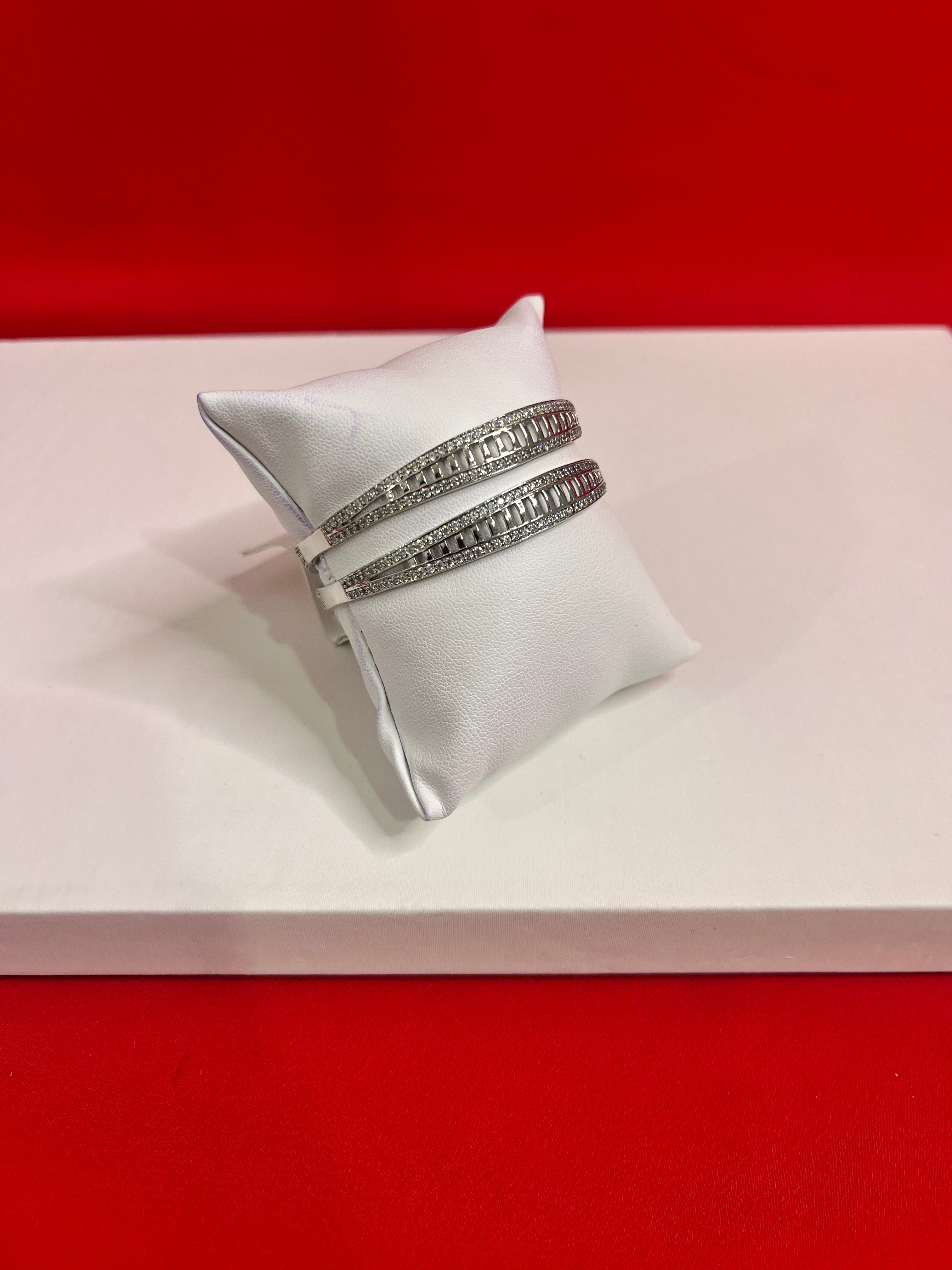 Pure Silver Bangle Pair 2.1