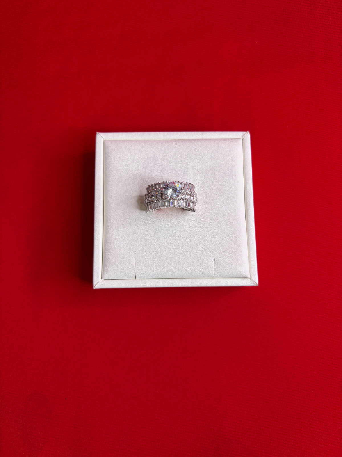Pure Silver Women’s Cocktail Ring (Size 8) WR269
