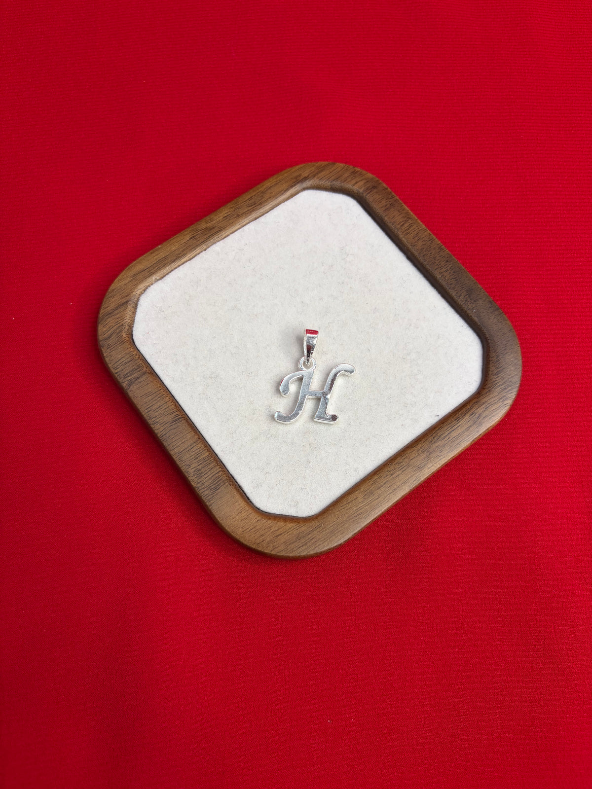 Pure Silver Letter ‘H’ Pendant (SP83)