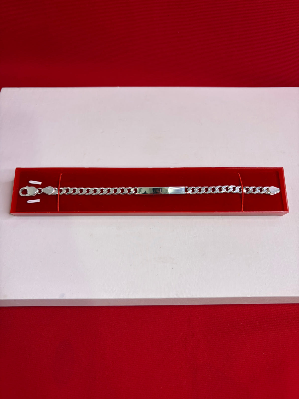 Pure Silver Rakhi Name Engraving Bracelet (NB9)