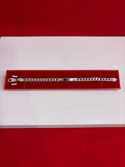 Pure Silver Rakhi Name Engraving Bracelet (NB9)