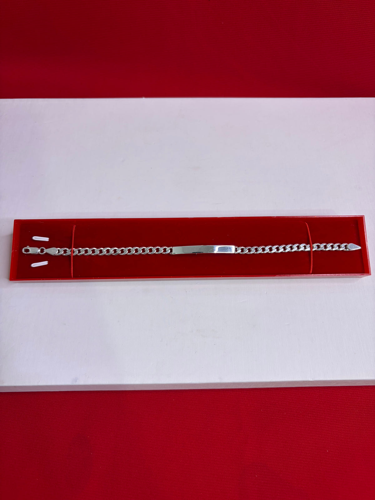 Pure Silver Rakhi Name Engraving Bracelet (NB11)