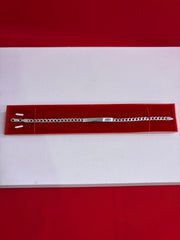 Pure Silver Rakhi Name Engraving Bracelet (NB11)