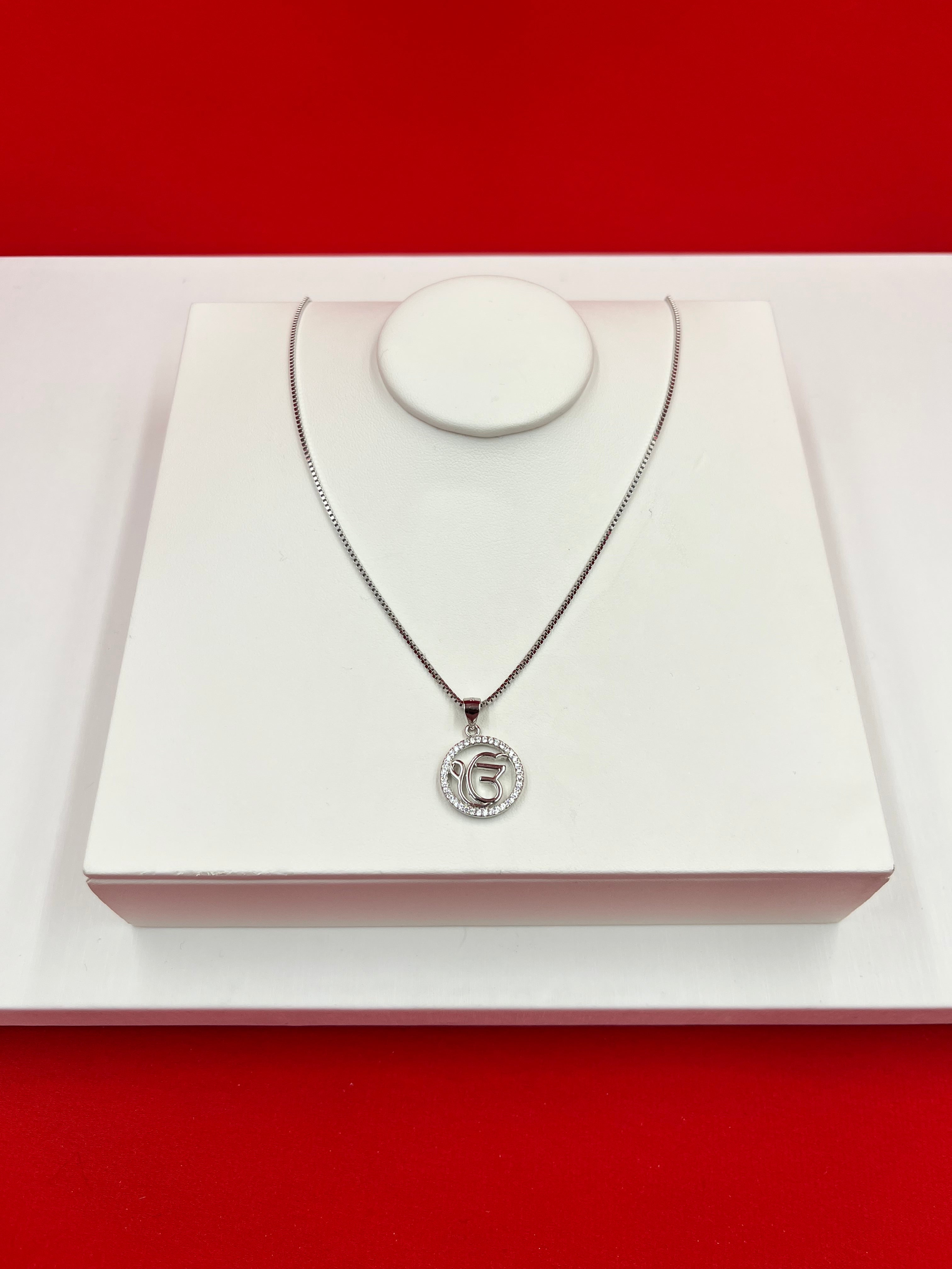 Ek Onkar Silver Pendant Necklace
