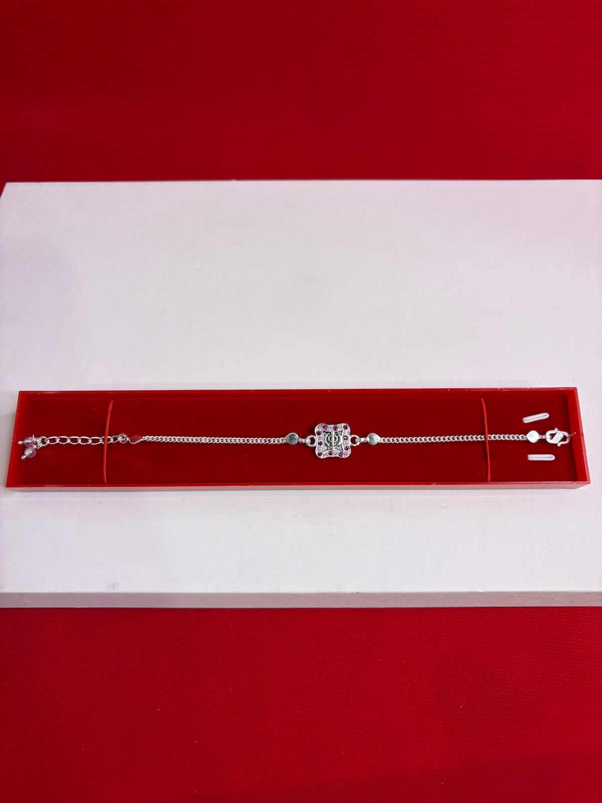 Pure Silver Rakhi Bracelet 7-8.5” (SR22)