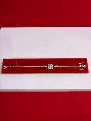 Pure Silver Rakhi Bracelet 7-8.5” (SR22)