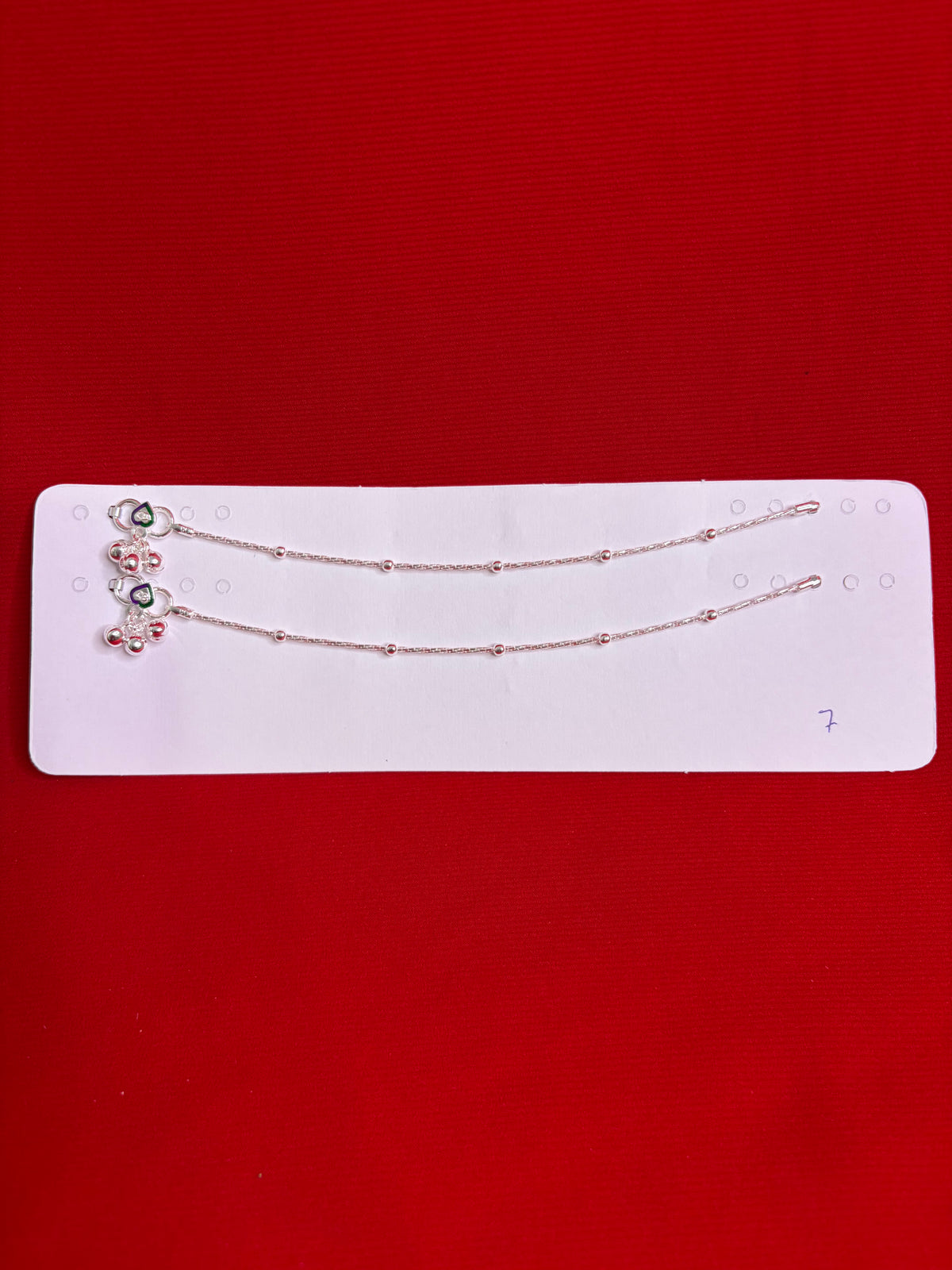 Pure Silver Anklets (7 Inch) (KA106)