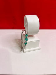 Fancy Clover Leaf Pure Silver Bangle Bracelet 2.4 (SB76)