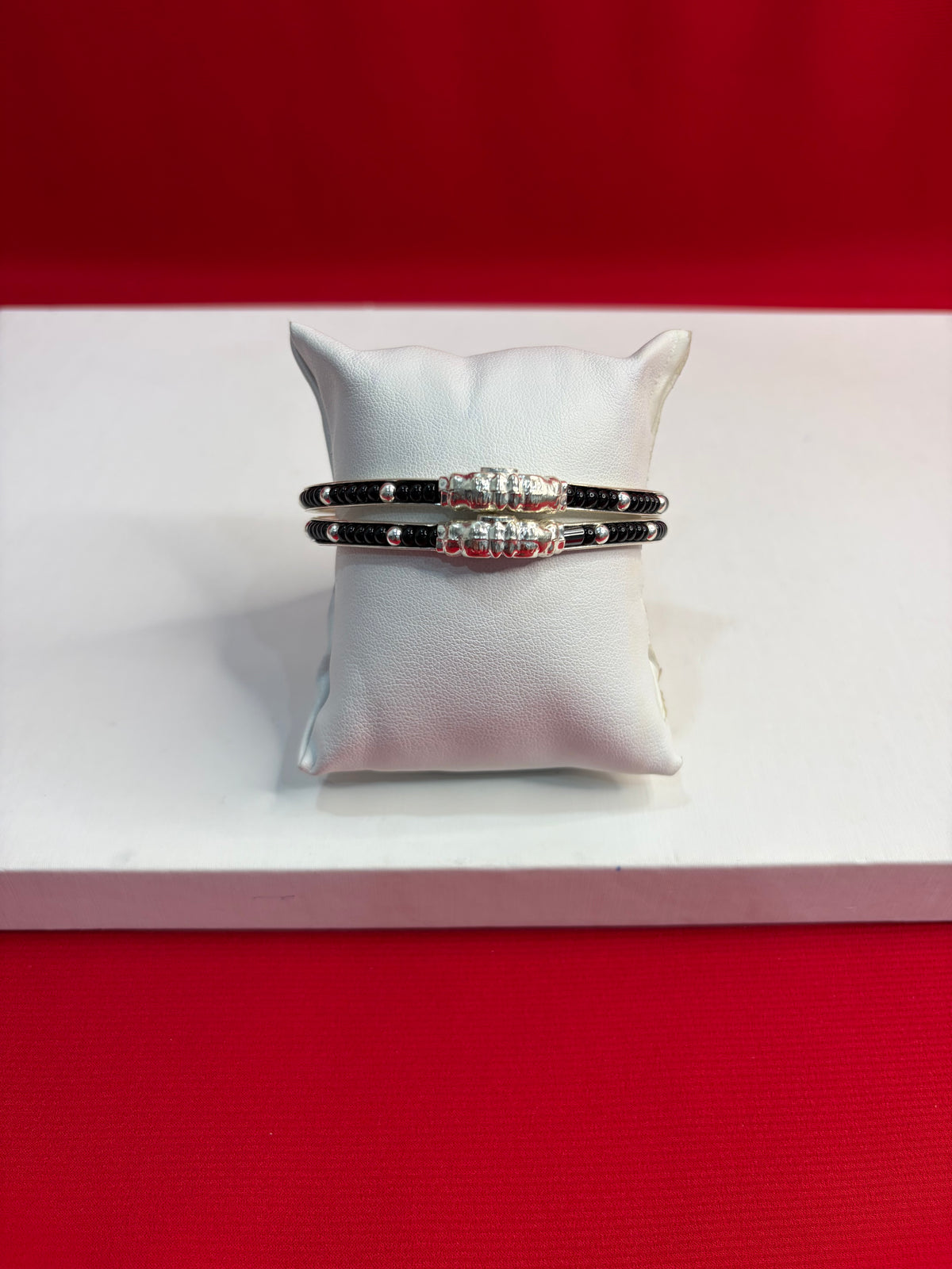 Pure Silver Black Moti (Najariye) Bangles, S-2.4 (SB135)