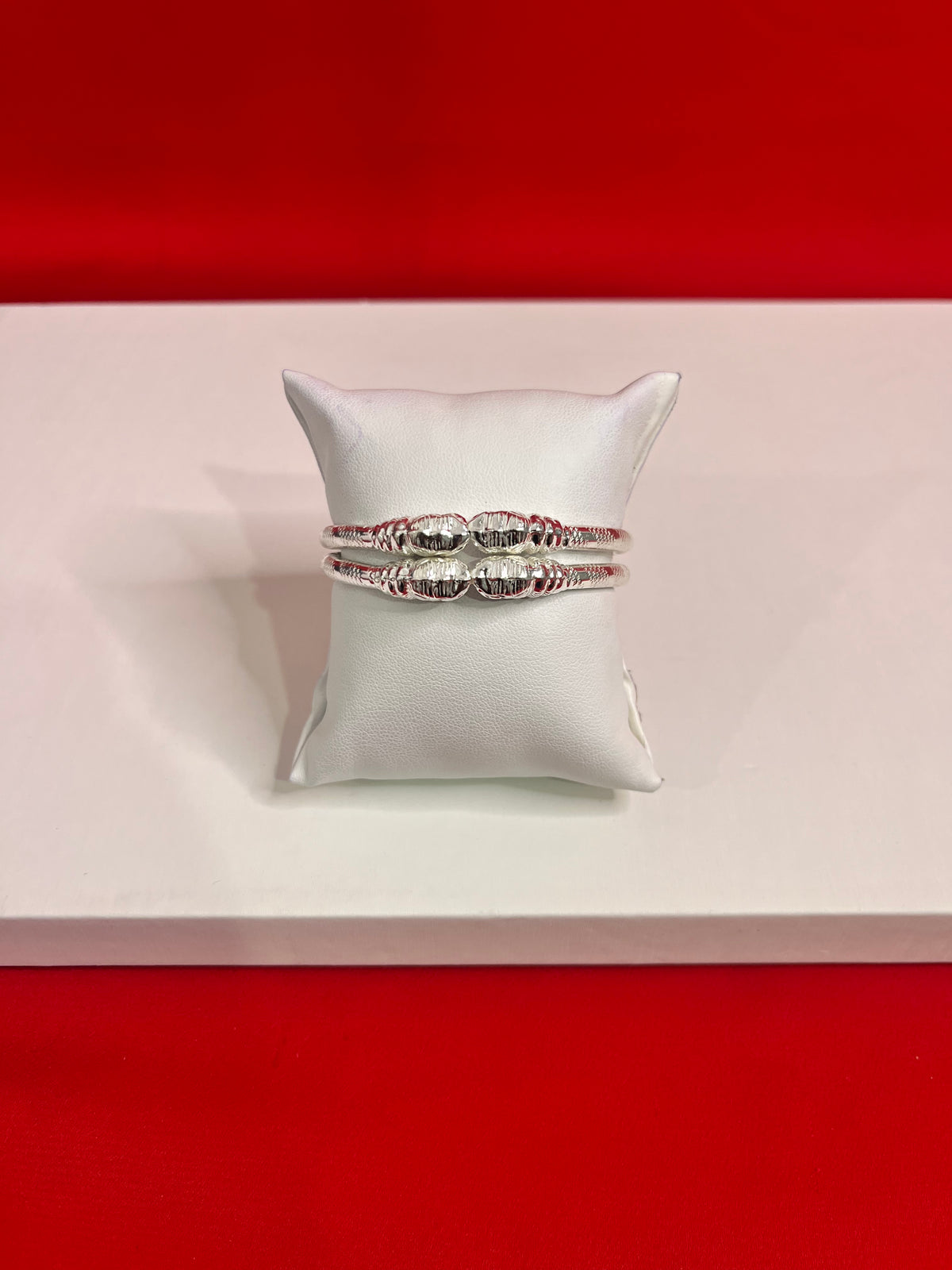 Pure Silver Bangle Pair 2.2