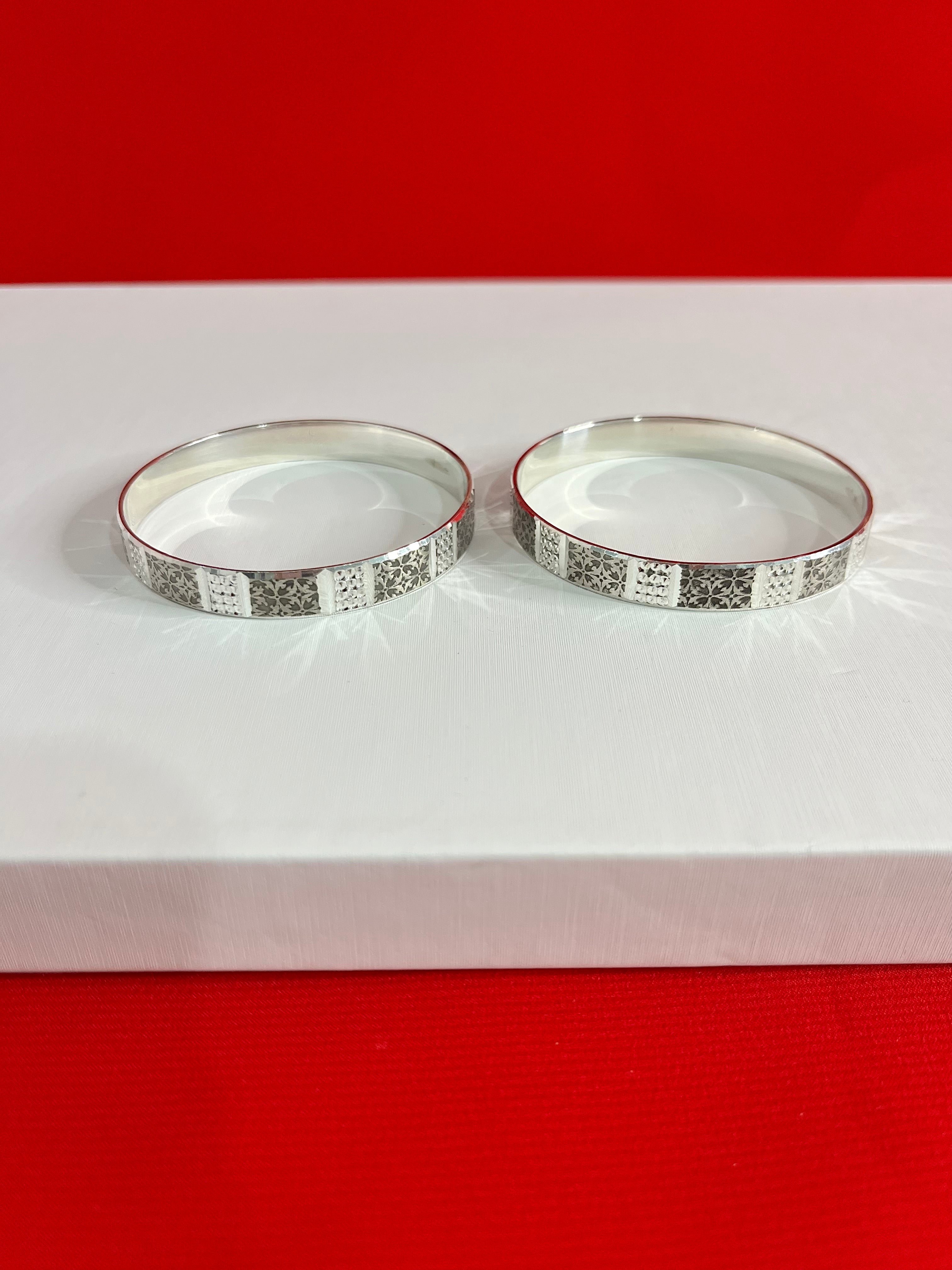 Pure silver Bangle Pair 2.2